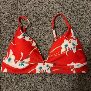 O'Neill Red Floral Bikini Top